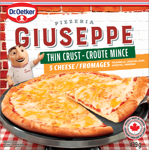 Thin Crust 5 Cheese pizza box